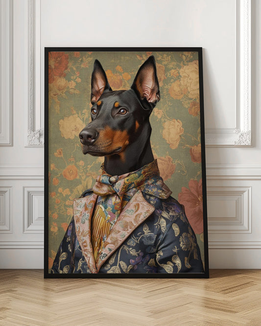 El distinguido perro Doberman  ·  cuadro de decoración