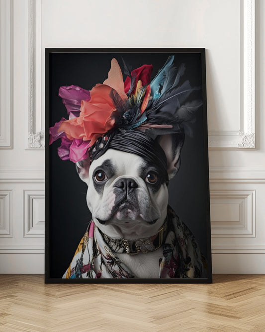El bulldog francés regio  ·  cuadro de decoración