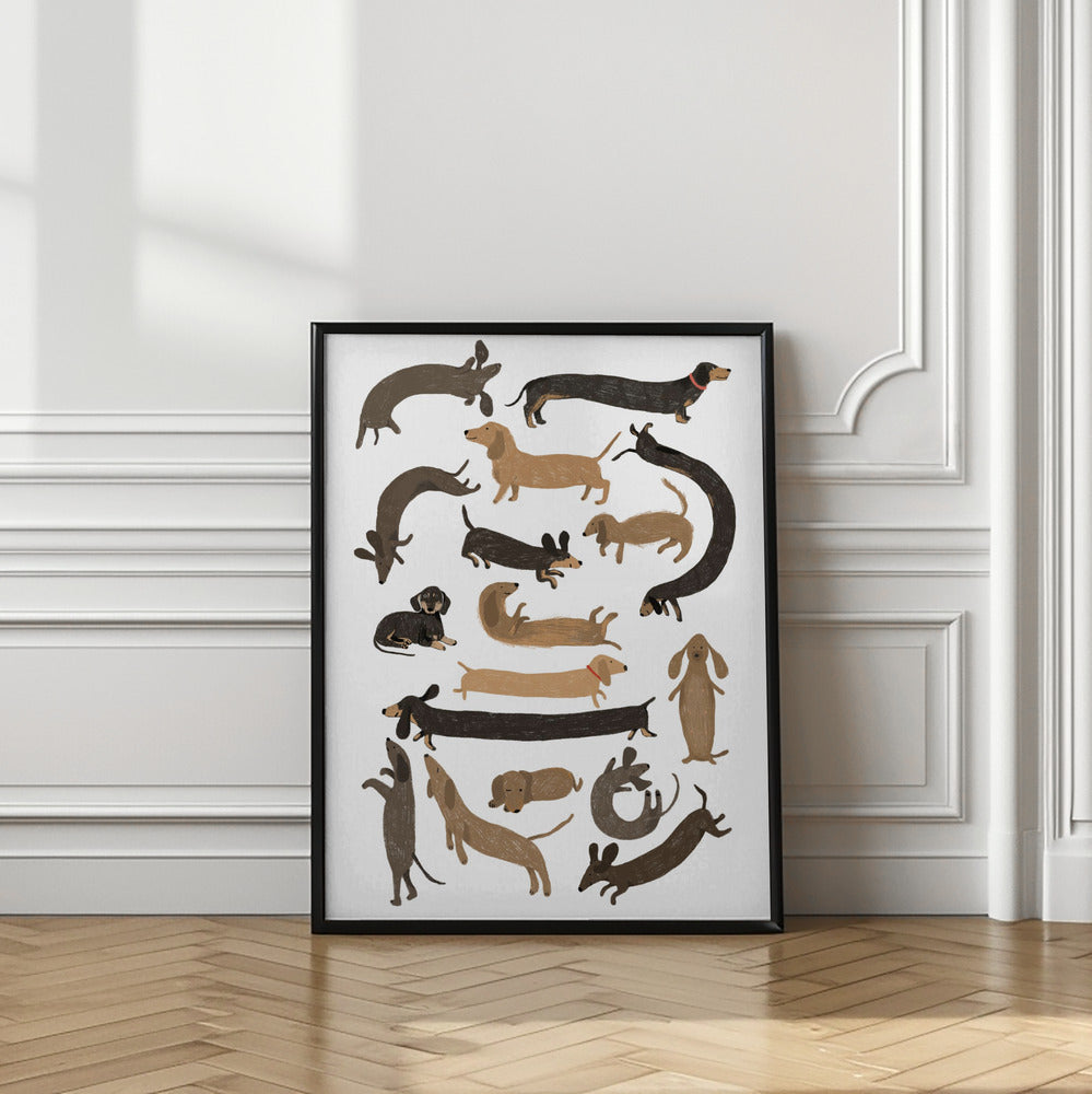 Todos los perros salchichas  ·  cuadro de decoración