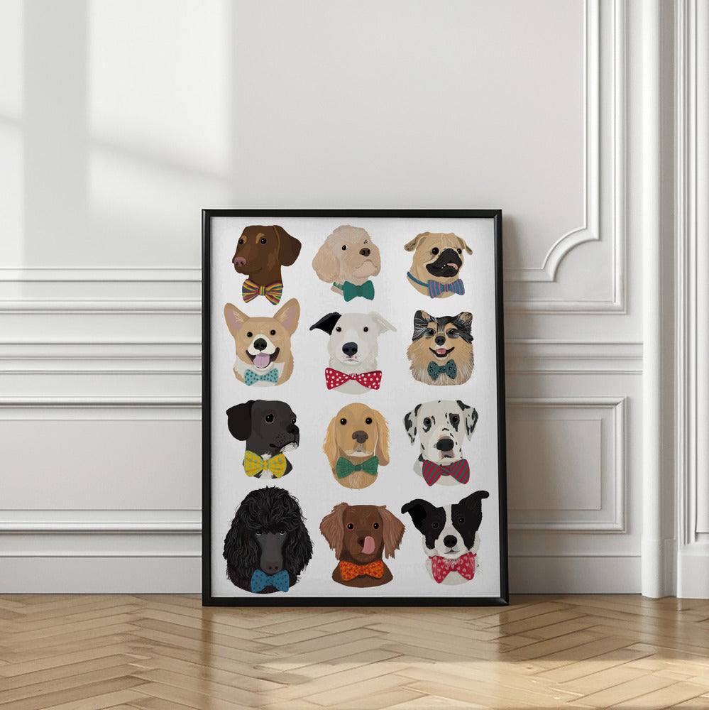 Perros con pajaritas  ·  cuadro de decoración