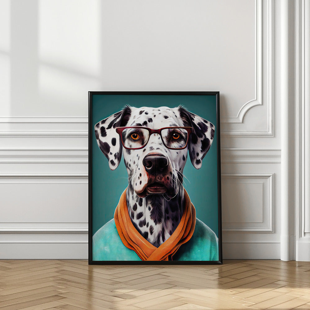 Perro dálmata con bufanda  ·  cuadro de decoración
