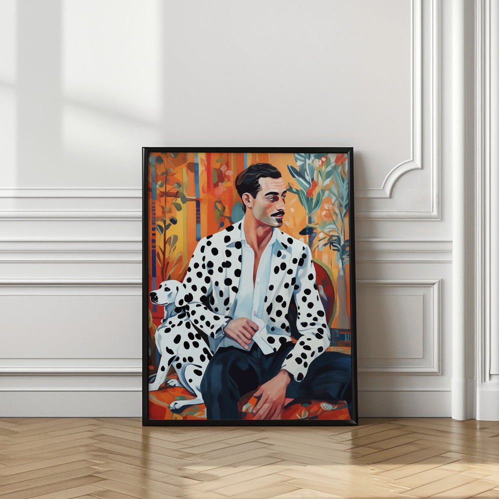 Dálmata y hombre  ·  cuadro de decoración
