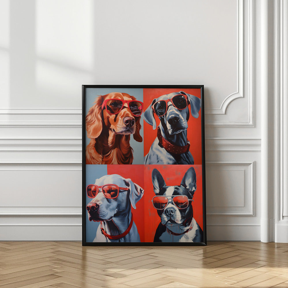Perros en sombras  ·  cuadro de decoración