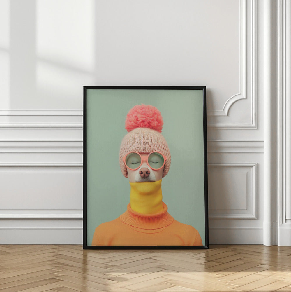 Retrato surrealista de perro humano 1  ·  cuadro de decoración