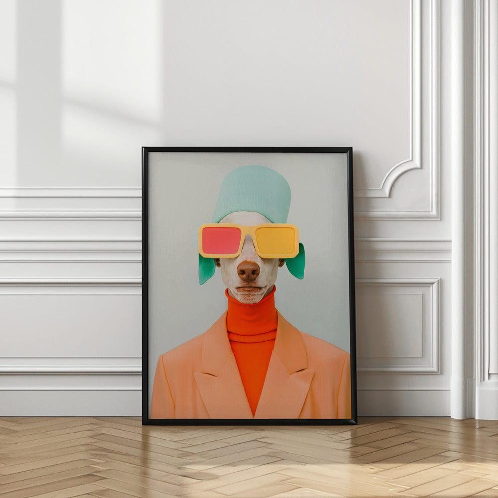 Retrato surrealista de perro humano 2  ·  cuadro de decoración