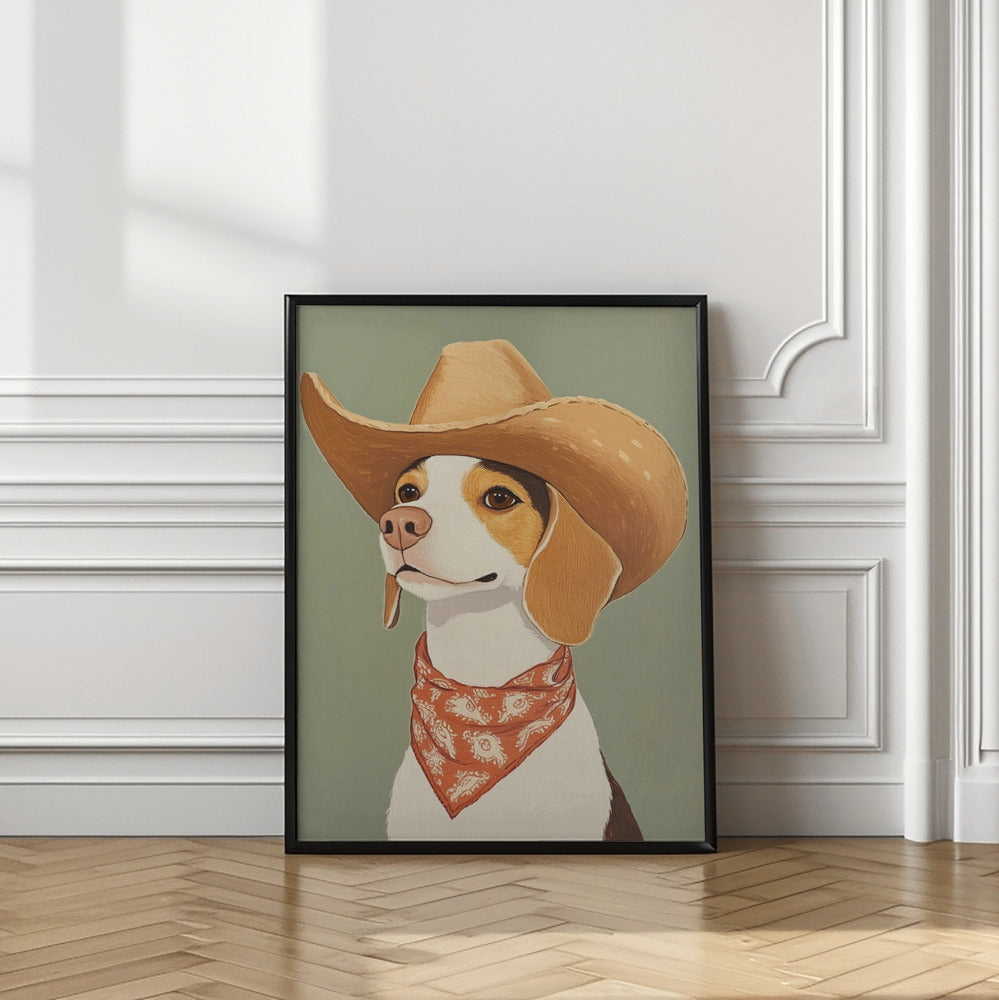 Perro Beagle Vaquero  ·  cuadro de decoración