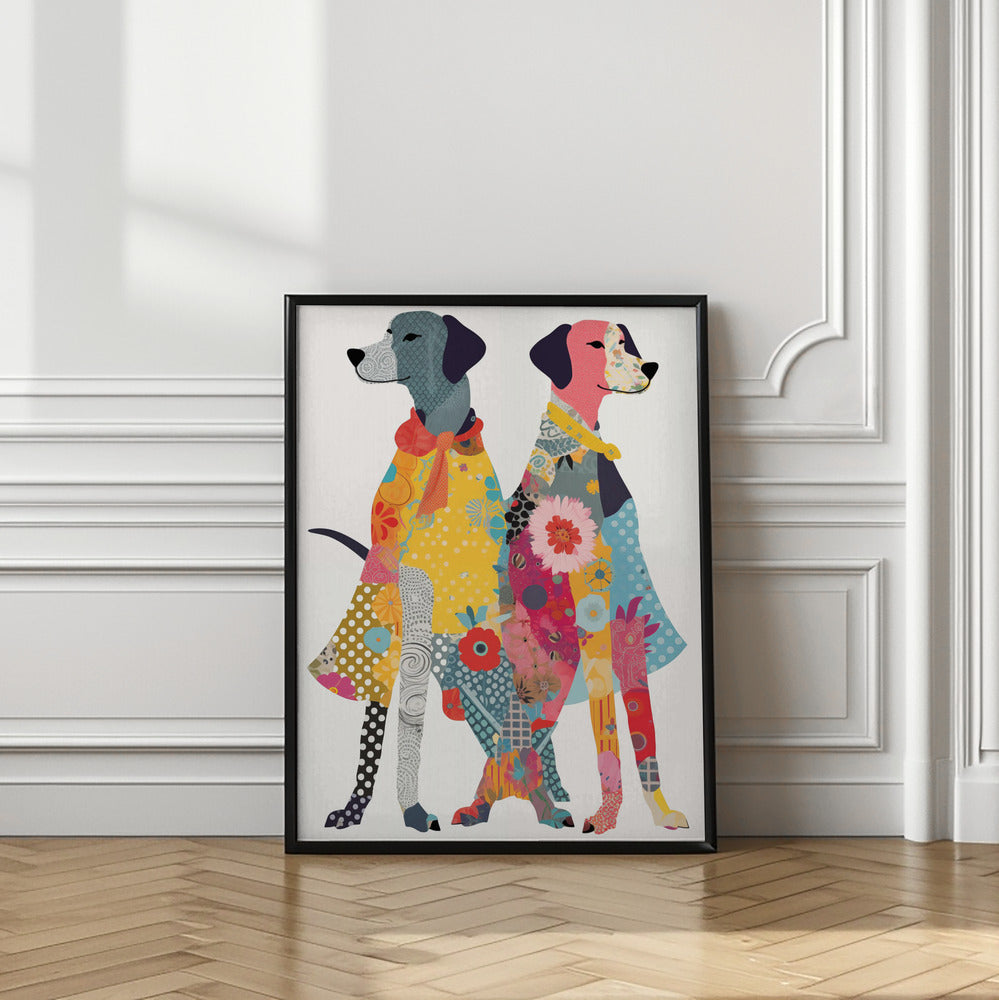 Perros coloridos  ·  cuadro de decoración