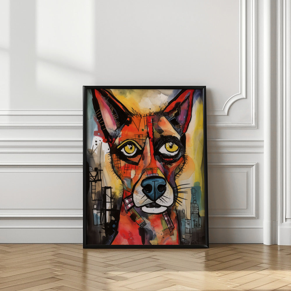 El perro de color  ·  cuadro de decoración