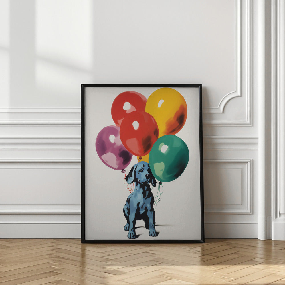 Dog with Balloons 2 · Decoration Picture