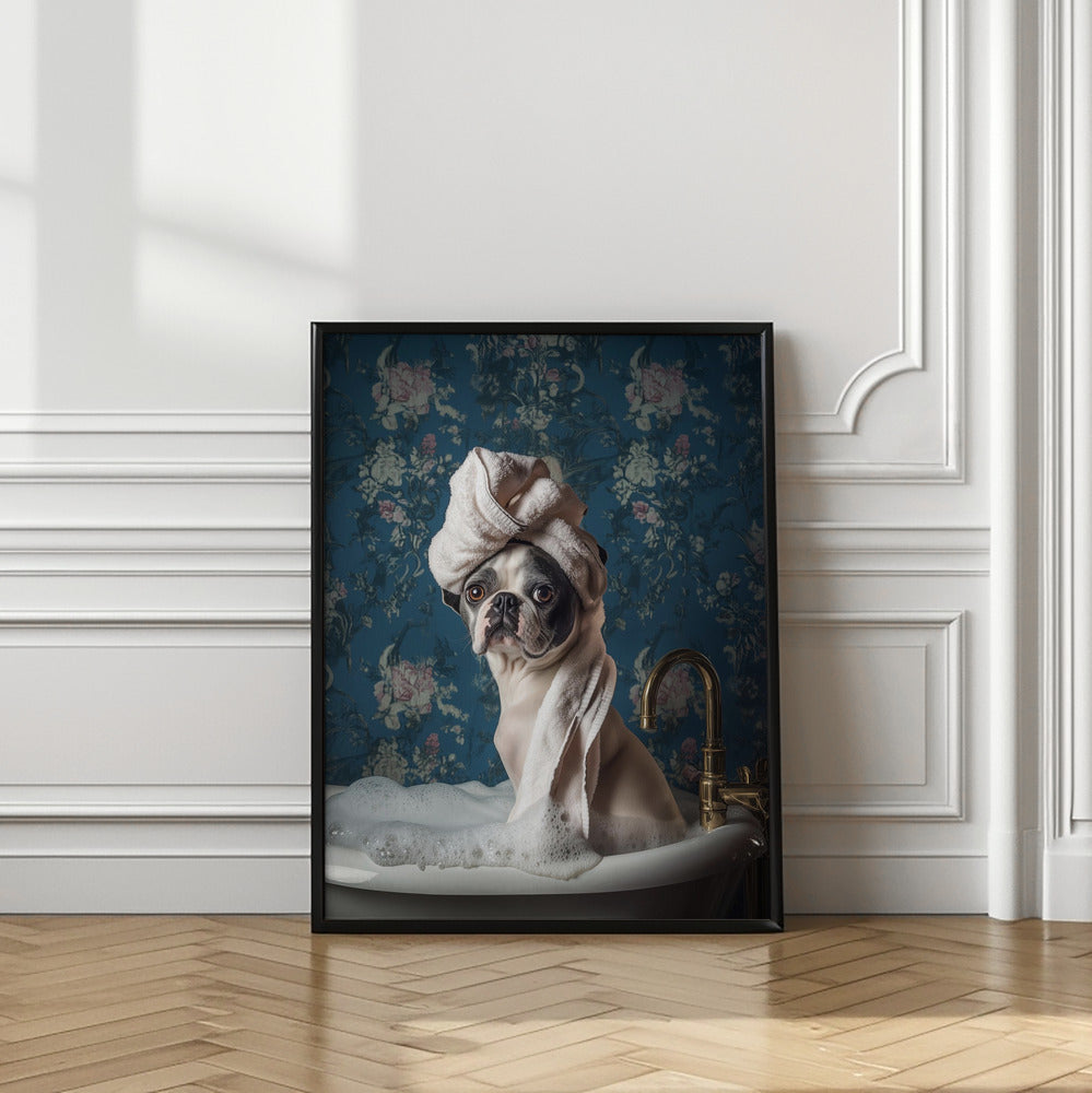 Baño de burbujas para perros  ·  cuadro de decoración