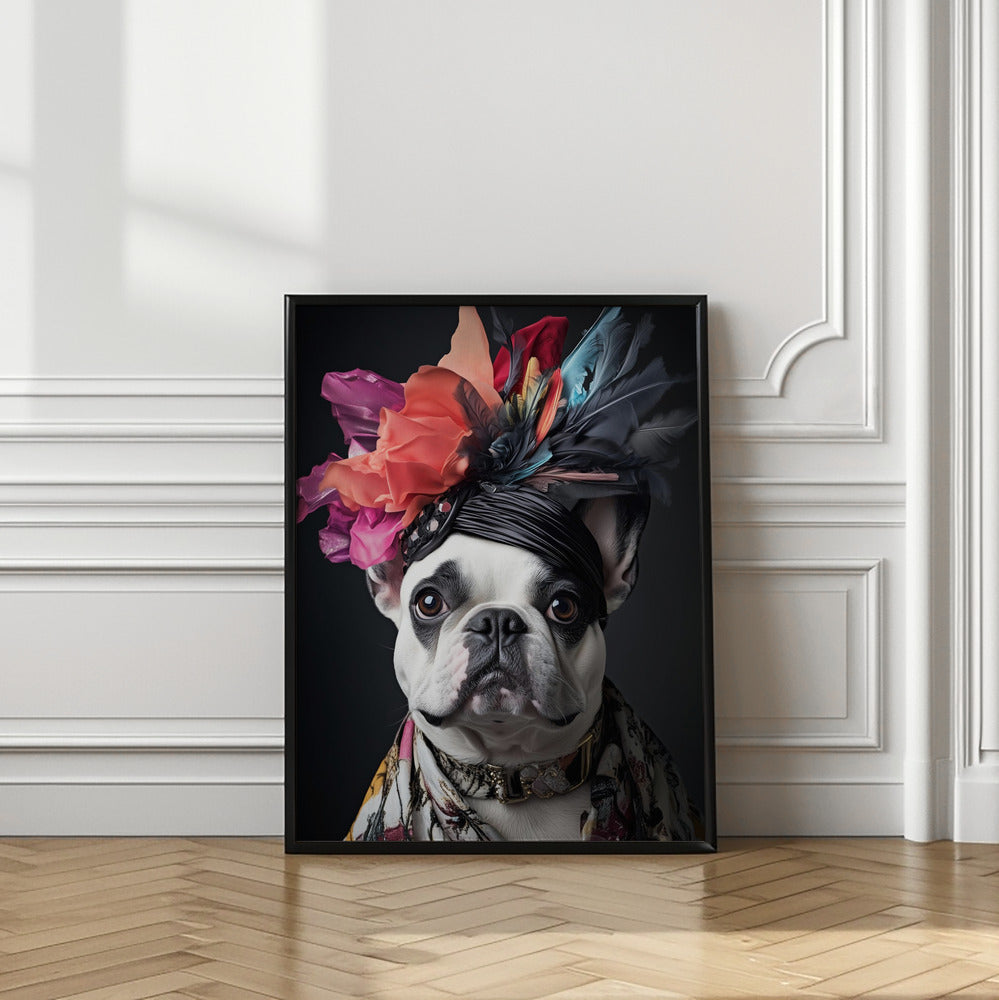 El bulldog francés regio  ·  cuadro de decoración