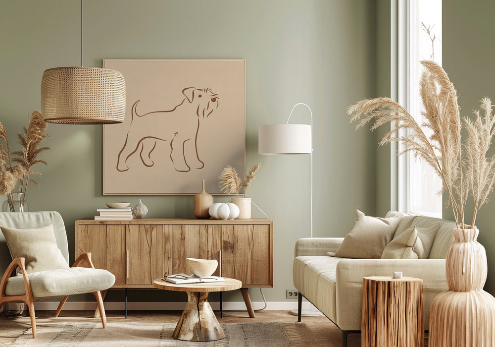 Schnauzer simple  ·  cuadro de decoración