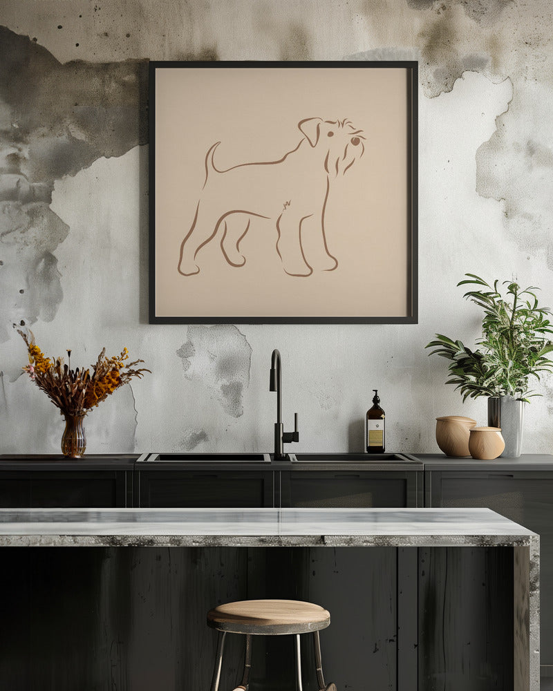Schnauzer simple  ·  cuadro de decoración