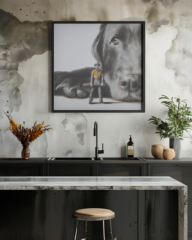 Perro defensor  ·  cuadro de decoración