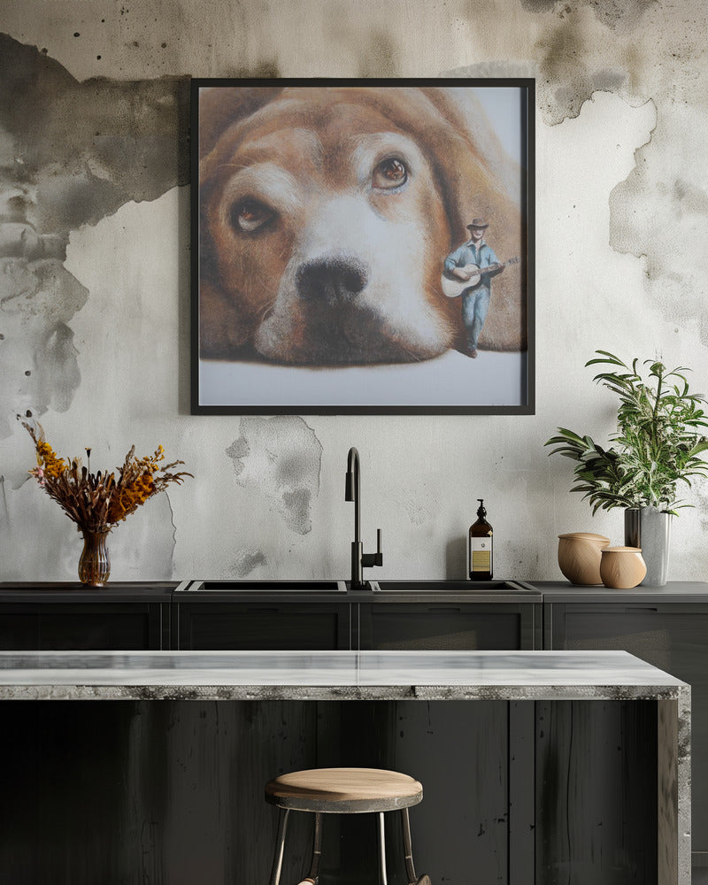Perro vagabundo  ·  cuadro de decoración