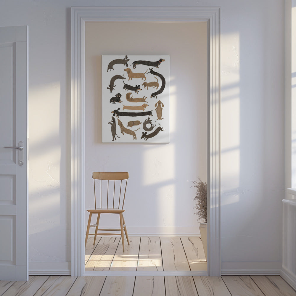 Todos los perros salchichas  ·  cuadro de decoración