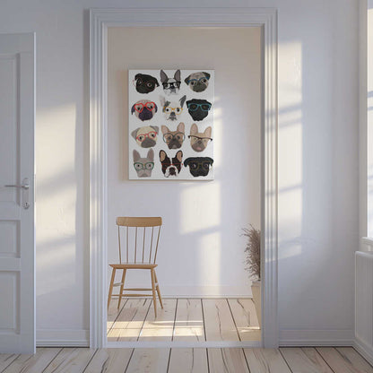 Pugs con gafas  ·  cuadro de decoración