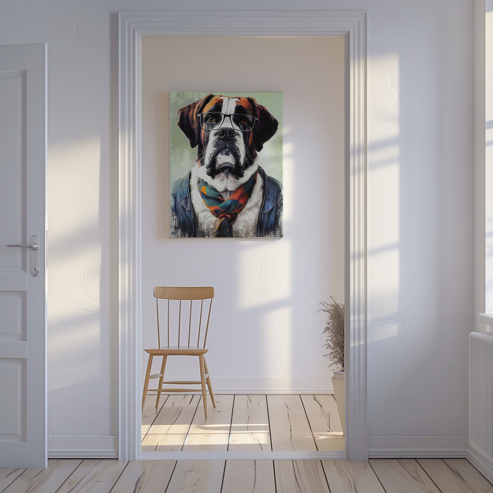 Arte animal de perro hipster  ·  cuadro de decoración