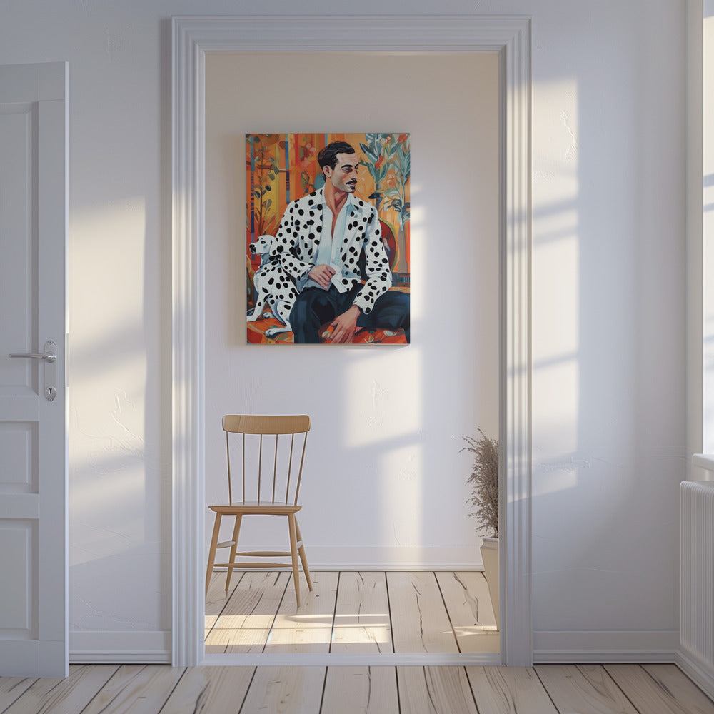 Dálmata y hombre  ·  cuadro de decoración