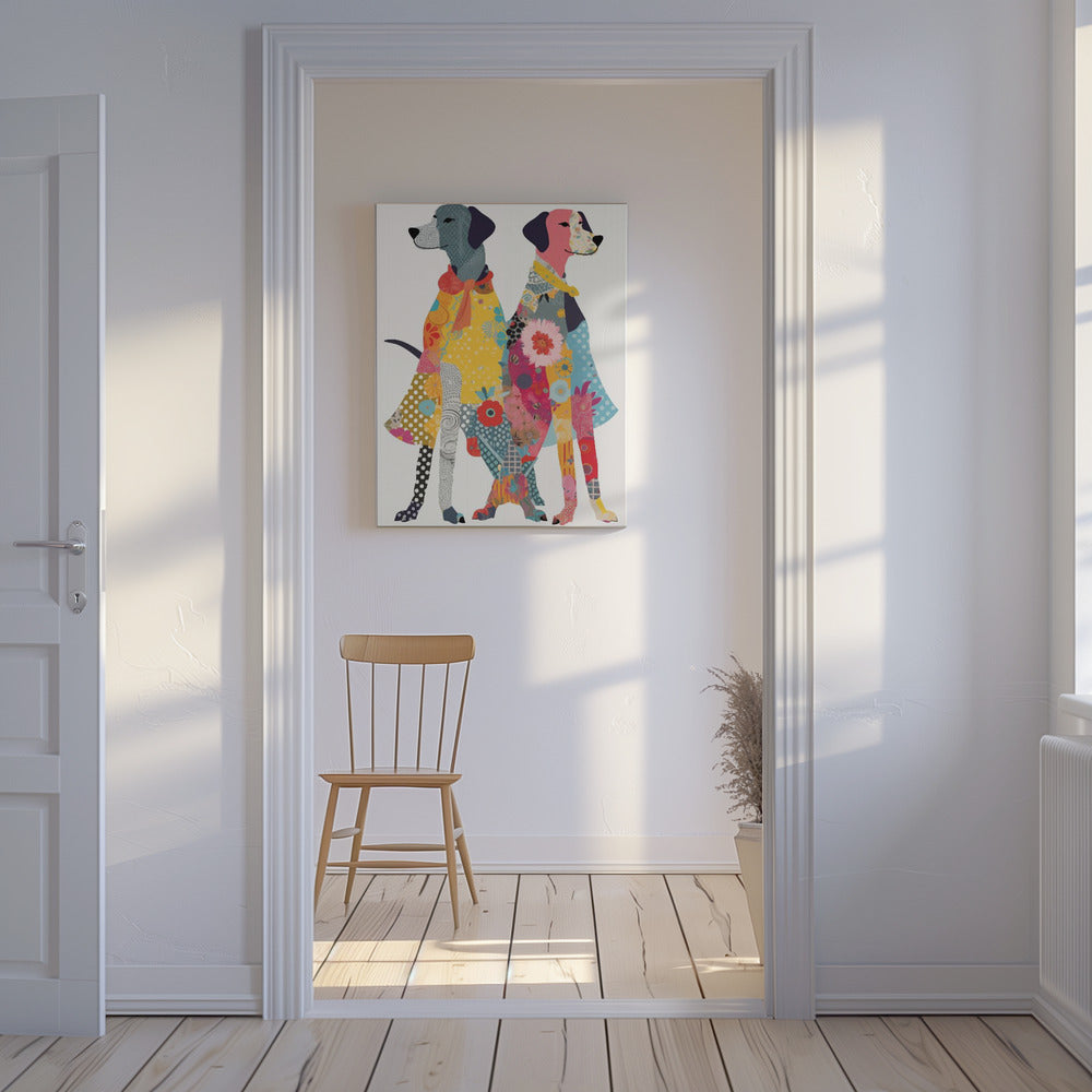 Perros coloridos  ·  cuadro de decoración