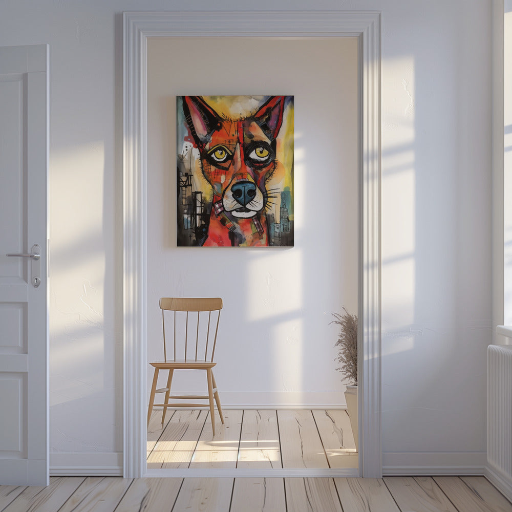 El perro de color  ·  cuadro de decoración