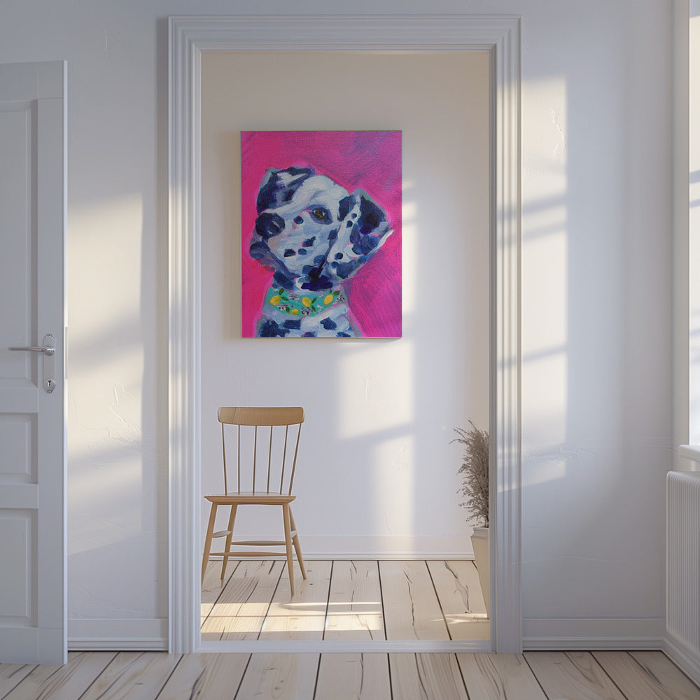 Perro dálmata magenta  ·  cuadro de decoración