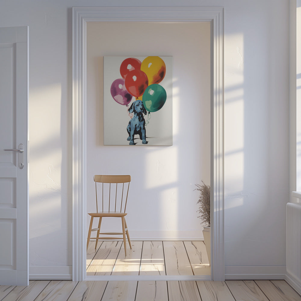 Dog with Balloons 2 · Decoration Picture