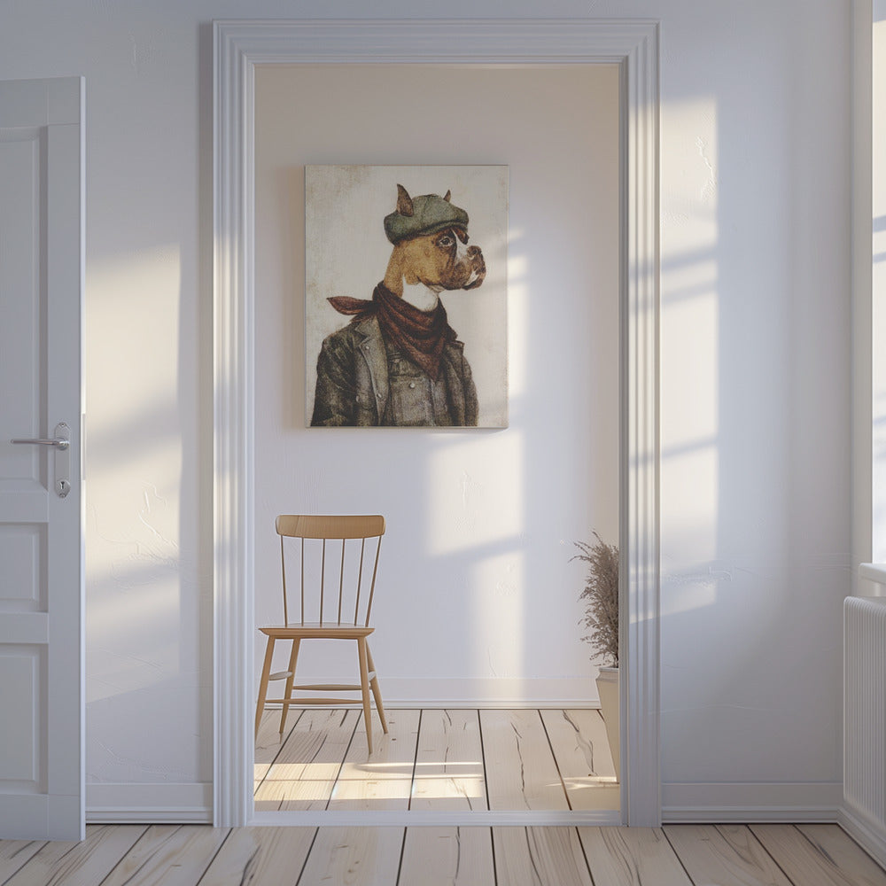 Bulldog trabajador  ·  cuadro de decoración