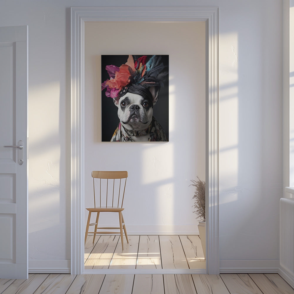 El bulldog francés regio  ·  cuadro de decoración