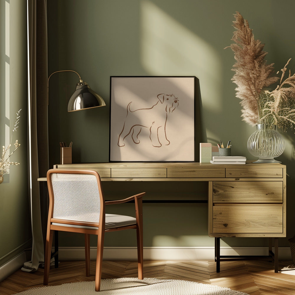 Schnauzer simple  ·  cuadro de decoración