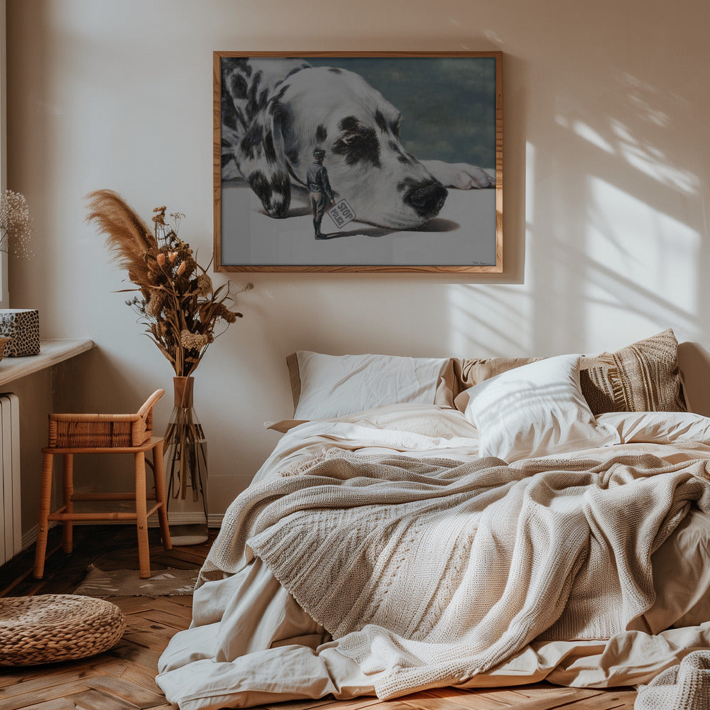 Perro fugitivo  ·  cuadro de decoración