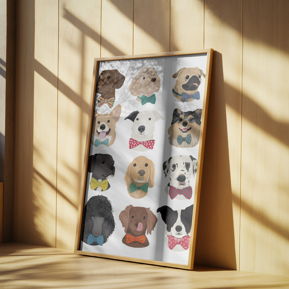 Perros con pajaritas  ·  cuadro de decoración