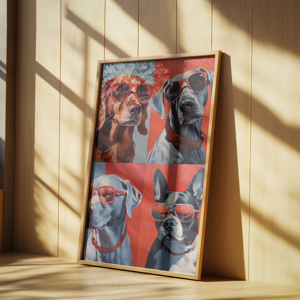 Perros en sombras  ·  cuadro de decoración