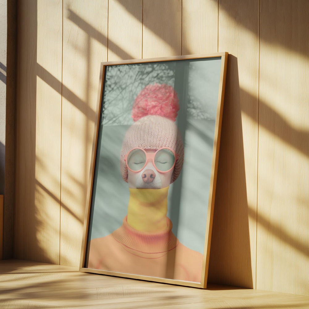 Retrato surrealista de perro humano 1  ·  cuadro de decoración