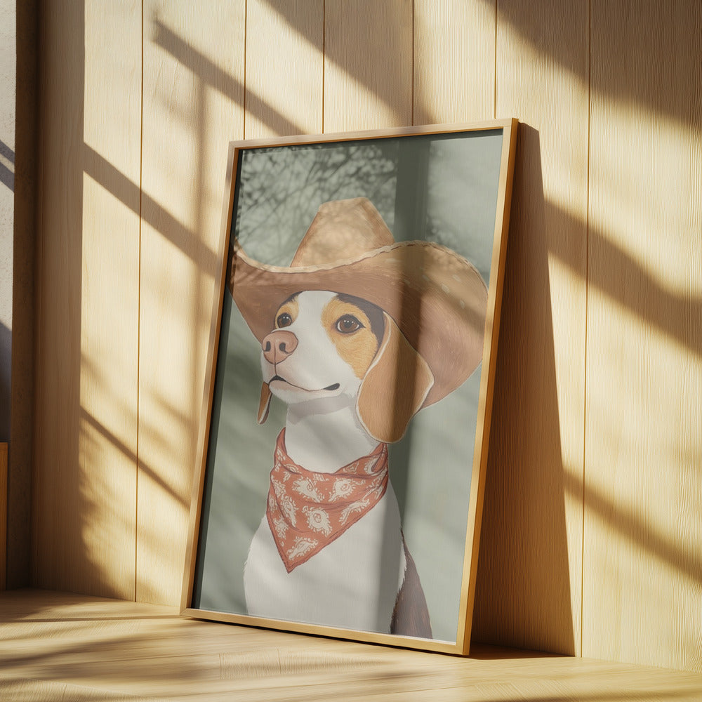 Perro Beagle Vaquero  ·  cuadro de decoración
