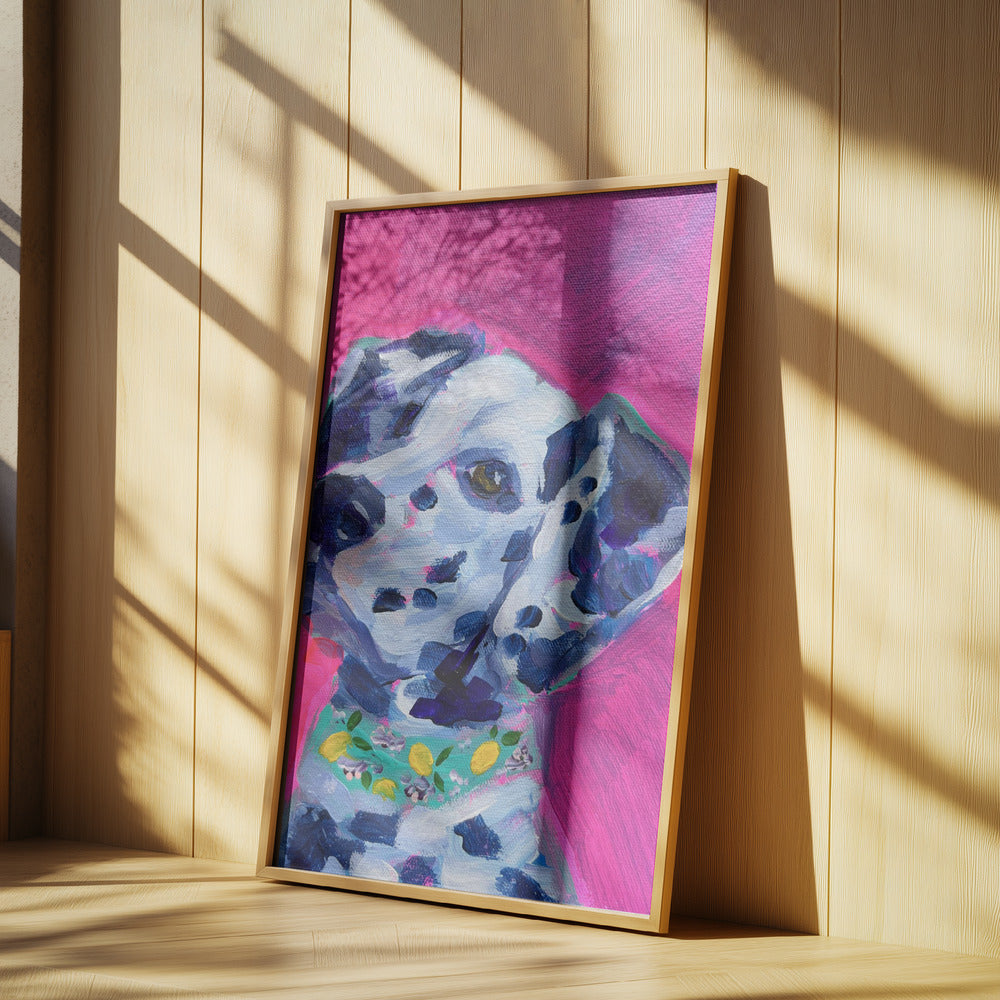Perro dálmata magenta  ·  cuadro de decoración