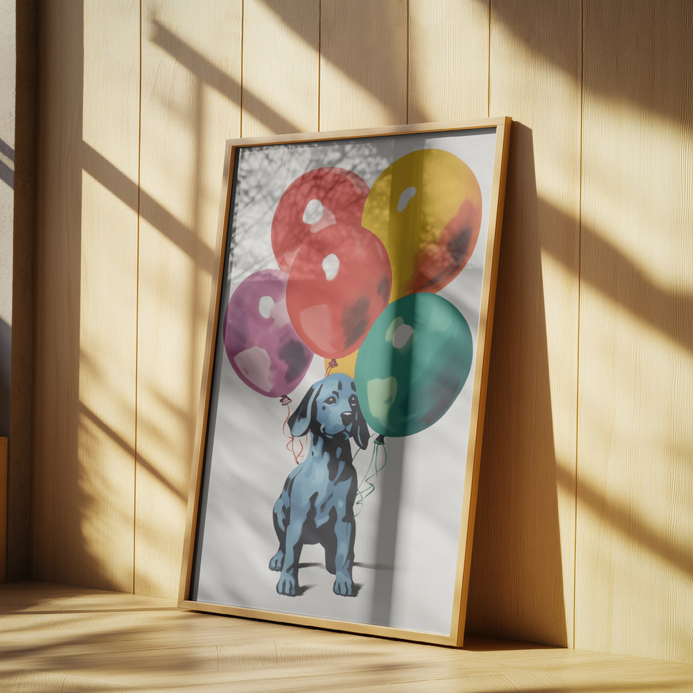 Dog with Balloons 2 · Decoration Picture