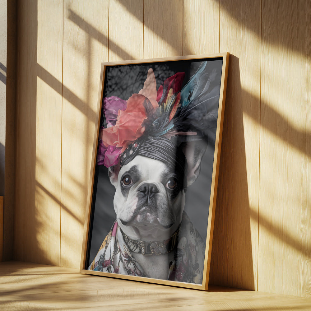 El bulldog francés regio  ·  cuadro de decoración