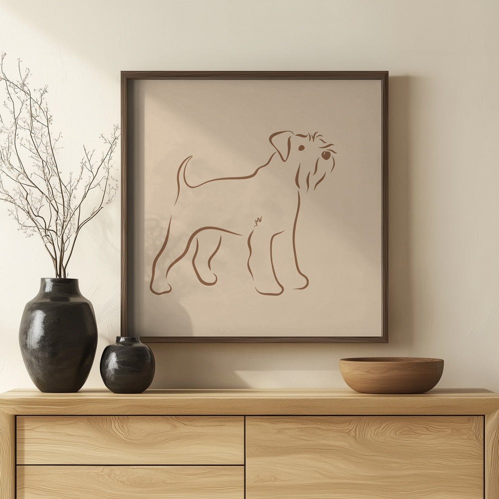 Schnauzer simple  ·  cuadro de decoración