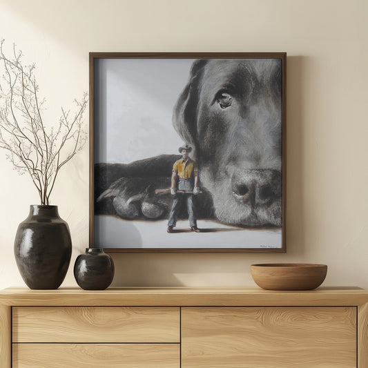 Perro defensor  ·  cuadro de decoración
