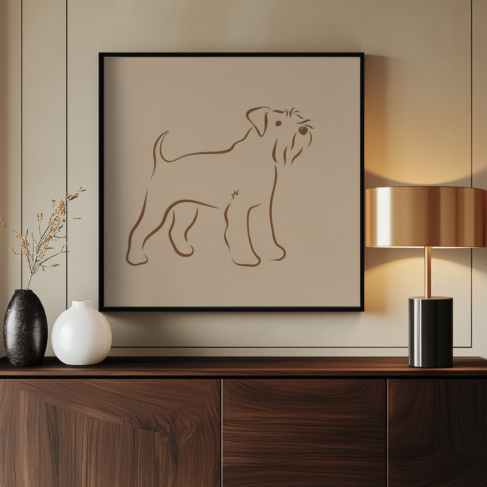 Schnauzer simple  ·  cuadro de decoración