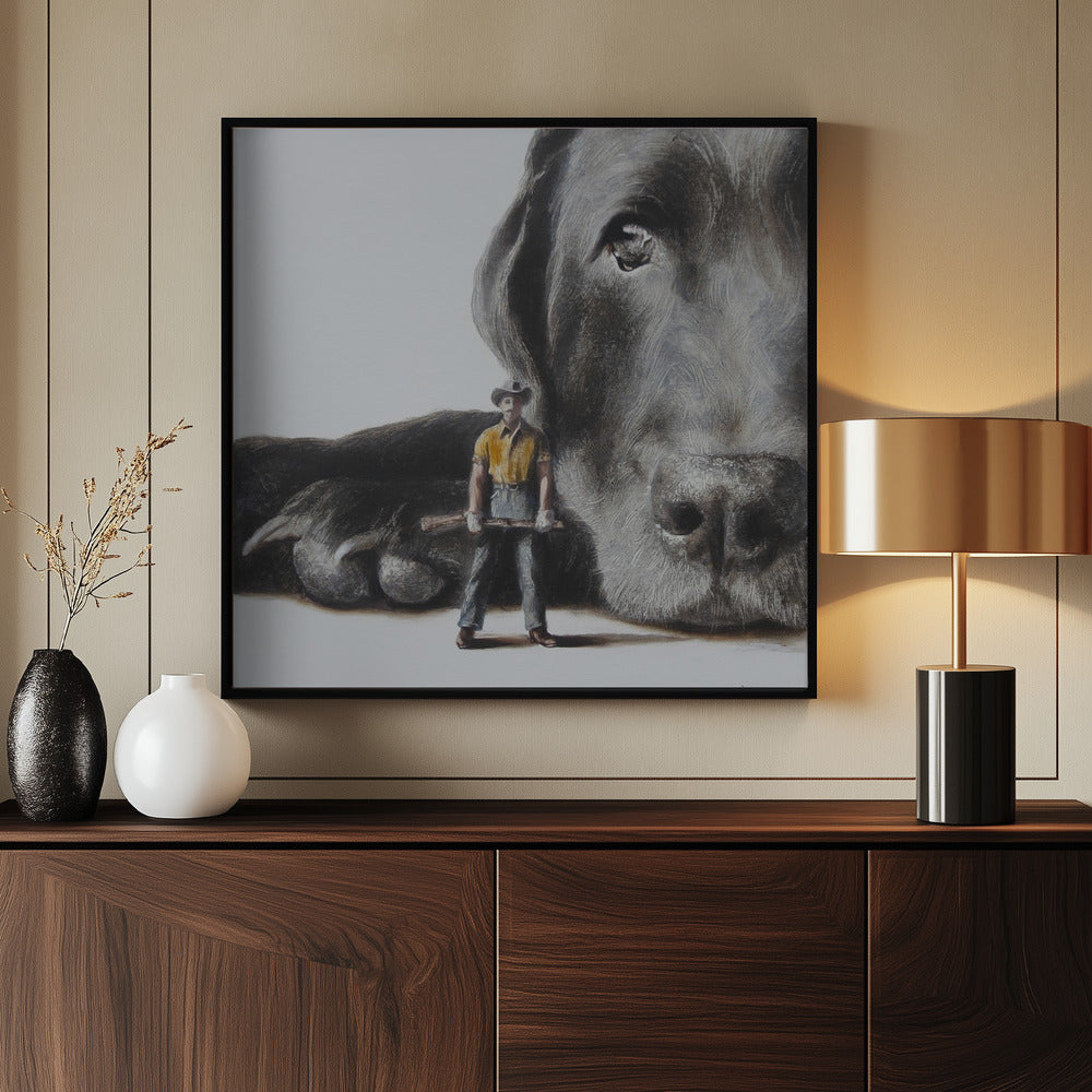 Perro defensor  ·  cuadro de decoración