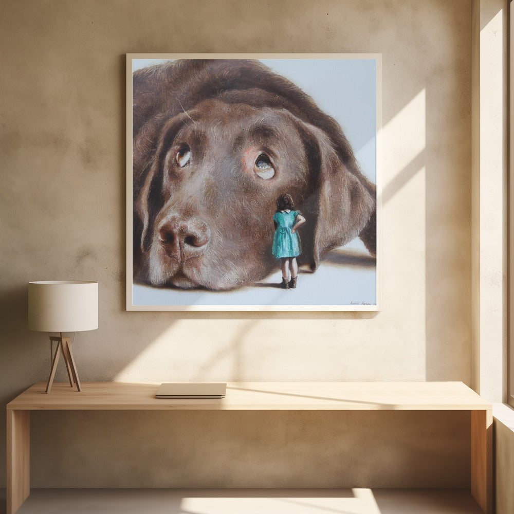 Perro tímido  ·  cuadro de decoración