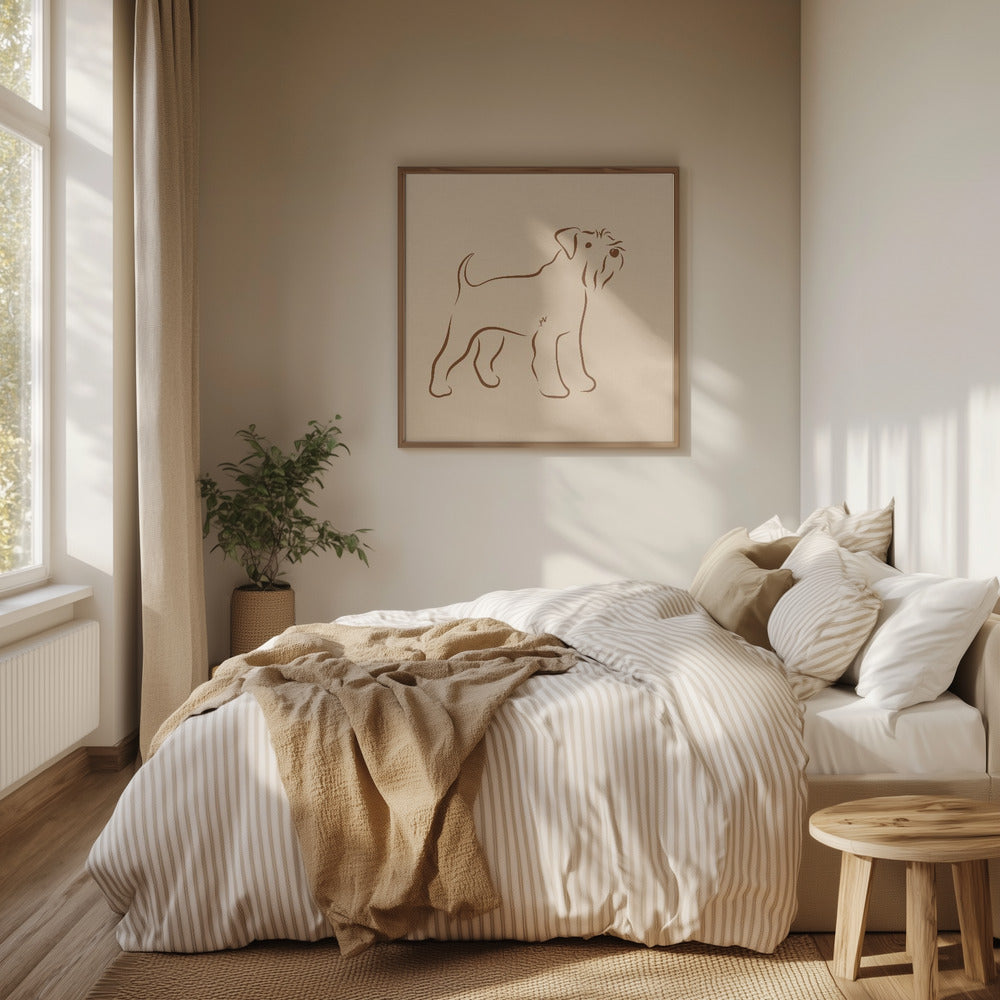 Schnauzer simple  ·  cuadro de decoración