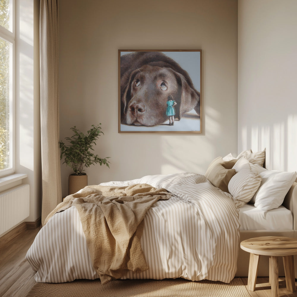 Perro tímido  ·  cuadro de decoración