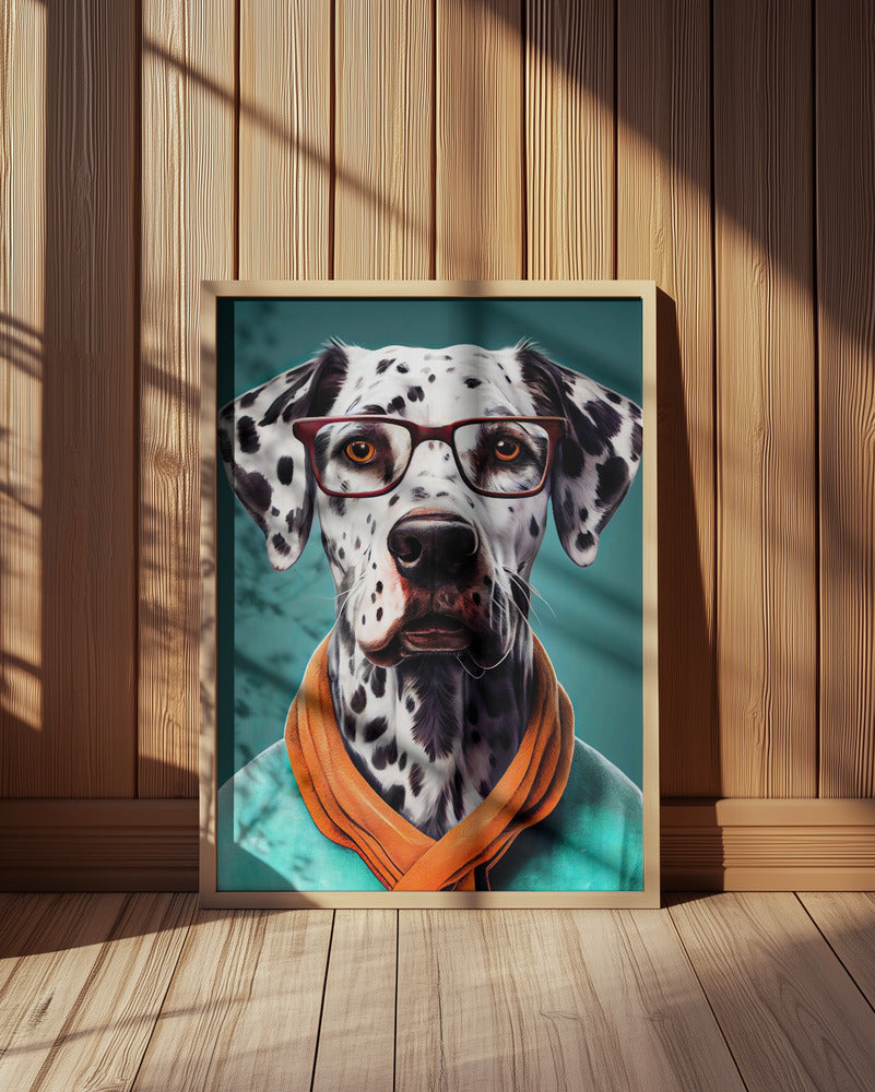 Perro dálmata con bufanda  ·  cuadro de decoración