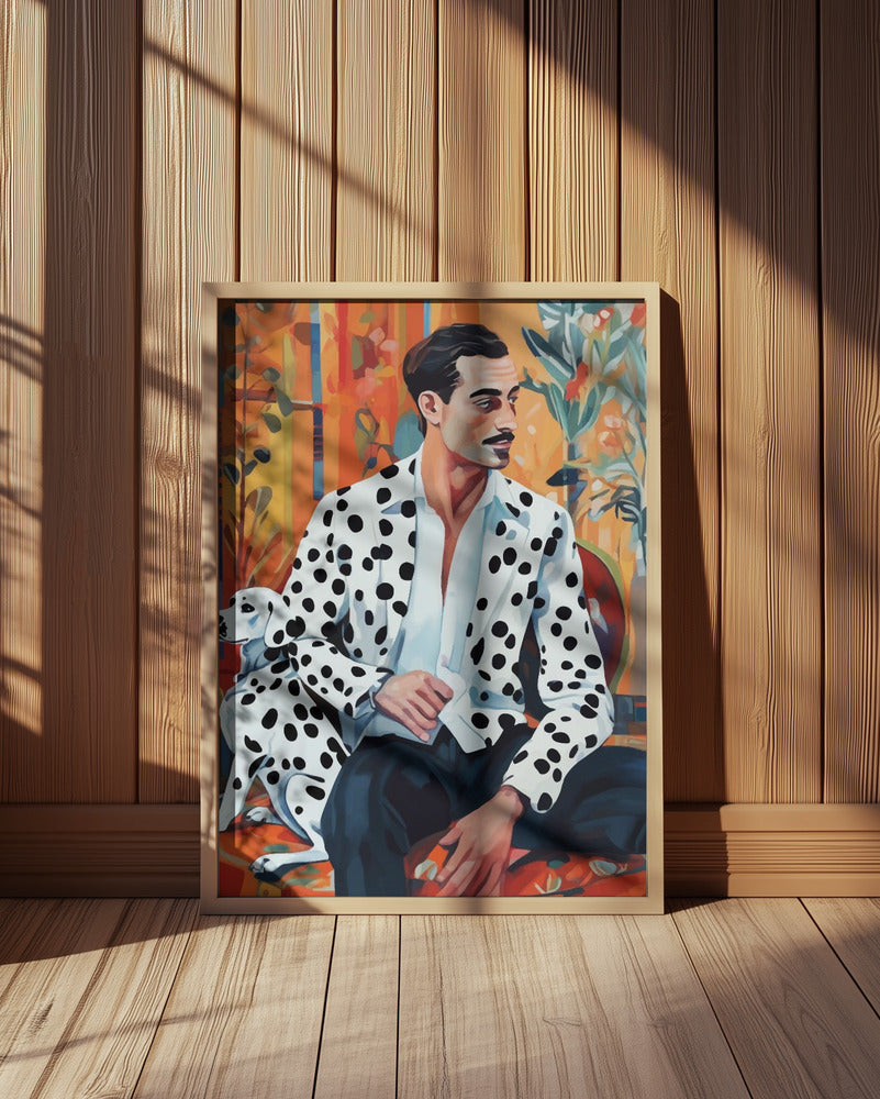 Dálmata y hombre  ·  cuadro de decoración