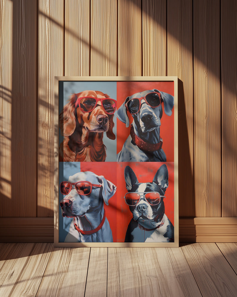 Perros en sombras  ·  cuadro de decoración