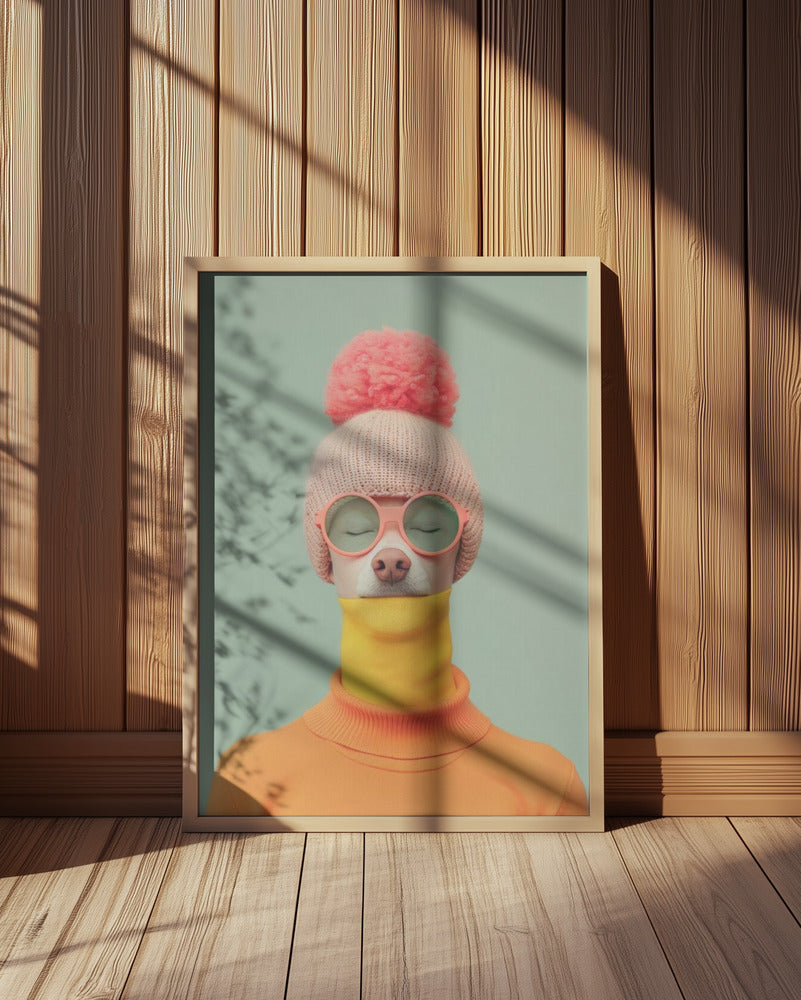 Retrato surrealista de perro humano 1  ·  cuadro de decoración