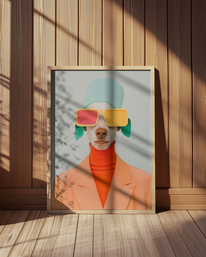 Retrato surrealista de perro humano 2  ·  cuadro de decoración